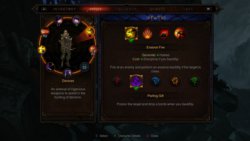 Wygląd panelu umiejętności w konsolowej wersji Diablo 3